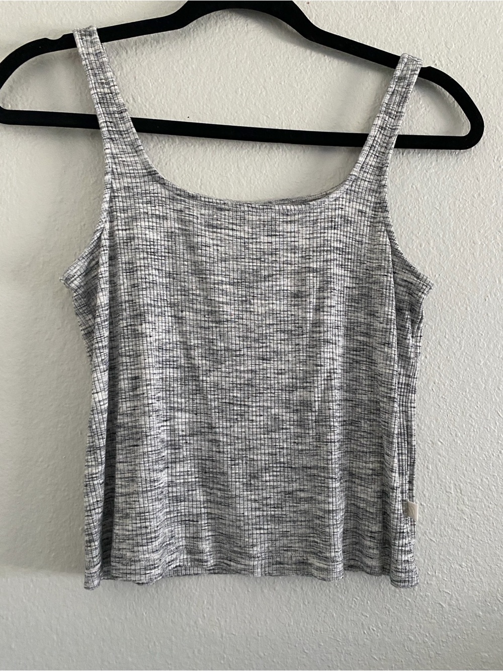 Loft Lou Grey Tank Top Gray M Classic Comfy Square Neck